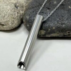 Halsa Silver Tone Zen Relaxation Health Breathing Tool Necklace Pendant Mindfull